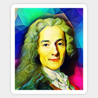 Voltaire Colourful Portrait | Voltaire Artwork 7 Magnet